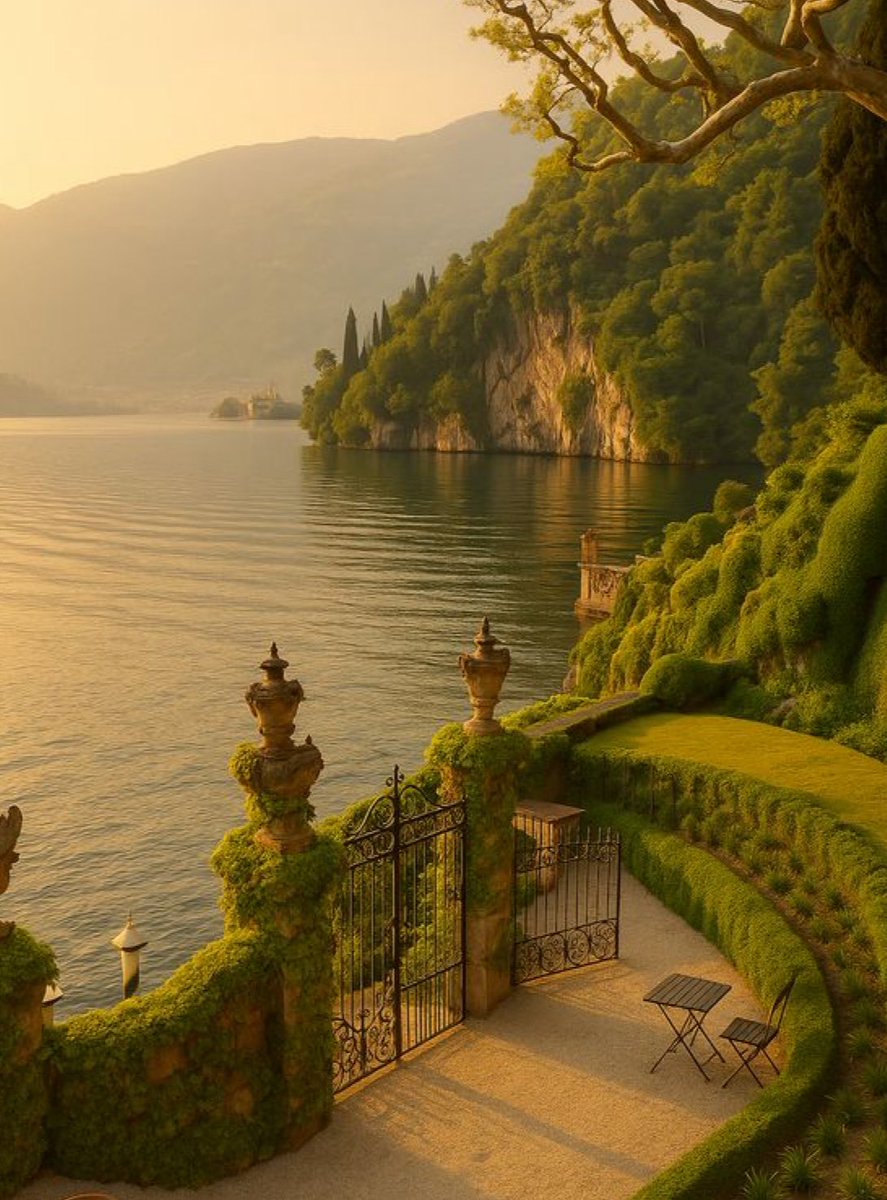 TruthScan detected a 65% chance this serene lake scene with lush greenery and ornate gate is AI-generated. Posted by @W0rld2025